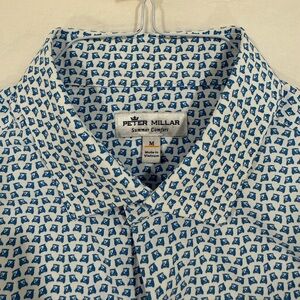 Medium Peter Millar Buttondown with Golf Carts on it.